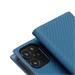 SLG Design puzdro D+ Italian Carbon Leather Diary pre iPhone 14 Pro - Blue SD-DPC-DC-IP14P-BL