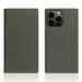 SLG Design puzdro D+ Italian Carbon Leather Diary pre iPhone 14 Pro - Khaki SD-DPC-DC-IP14P-KH