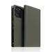 SLG Design puzdro D+ Italian Carbon Leather Diary pre iPhone 14 Pro - Khaki SD-DPC-DC-IP14P-KH