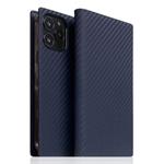 SLG Design puzdro D+ Italian Carbon Leather Diary pre iPhone 14 Pro Max - Navy SD-DPC-DC-IP14PM-NA