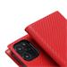 SLG Design puzdro D+ Italian Carbon Leather Diary pre iPhone 14 Pro Max - Red SD-DPC-DC-IP14PM-RD