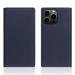 SLG Design puzdro D+ Italian Carbon Leather Diary pre iPhone 14 Pro - Navy SD-DPC-DC-IP14P-NA