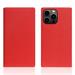 SLG Design puzdro D+ Italian Carbon Leather Diary pre iPhone 14 Pro - Red SD-DPC-DC-IP14P-RD