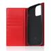 SLG Design puzdro D+ Italian Carbon Leather Diary pre iPhone 14 Pro - Red SD-DPC-DC-IP14P-RD