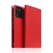 SLG Design puzdro D+ Italian Carbon Leather Diary pre iPhone 14 Pro - Red SD-DPC-DC-IP14P-RD