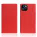 SLG Design puzdro D+ Italian Carbon Leather Diary pre iPhone 14 - Red SD-DPC-DC-IP14-RD