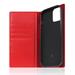 SLG Design puzdro D+ Italian Carbon Leather Diary pre iPhone 14 - Red SD-DPC-DC-IP14-RD