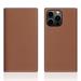 SLG Design puzdro D6 Hybrid Grain Case pre iPhone 14 Pro - Saddle Brown SD-D6H-DC-IP14P-SB