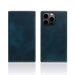 SLG Design puzdro D7 Italian Wax Leather pre iPhone 13 Pro - Blue SD-D7W-DC-IP13P-BL