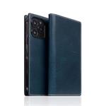 SLG Design puzdro D7 Italian Wax Leather pre iPhone 13 Pro - Blue SD-D7W-DC-IP13P-BL