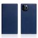 SLG Design puzdro D8 Full Grain Leather pre iPhone 12 Pro Max - Navy Blue SD-D8G-DC-IP12PM-NB