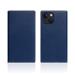 SLG Design puzdro D8 Full Grain Leather pre iPhone 13 - Navy Blue SD-D8G-DC-IP13-NB