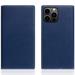 SLG Design puzdro D8 Full Grain Leather pre iPhone 14 Pro Max - Navy Blue SD-D8G-DC-IP14PM-NB