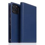 SLG Design puzdro D8 Full Grain Leather pre iPhone 14 Pro Max - Navy Blue SD-D8G-DC-IP14PM-NB