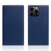 SLG Design puzdro D8 Full Grain Leather pre iPhone 14 Pro - Navy Blue SD-D8G-DC-IP14P-NB