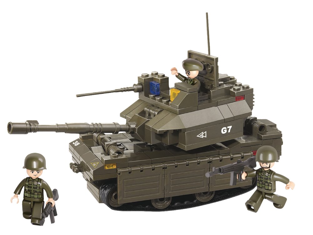 SLUBAN stavebnice Tank M1A2-Abrams, 215 dílků (kompatibilní s LEGO) M38-B0287