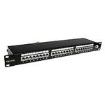 Solarix - Patch panel se správou kabelů - RJ-45 X 24 - černá - 1U SX24-6-STP-BK