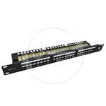 Solarix Patch panel Solarix 24 x RJ45 CAT6 UTP s vyvazovací lištou 1U SX24L-6-UTP-BK-N