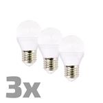 Solight ECOLUX LED žiarovka3-pack, miniglobe, 6W, E27, 3000K, 450lm, 3ks