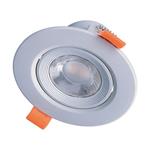 Solight LED podhľadové svietidlo bodové, 9W, 720lm, 3000K, okrúhle, strieborné WD216