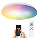 Solight LED smart stropné svetlo Wave, 30W, 2300lm, wifi, RGB + CCT, diaľkové ovládanie WO792