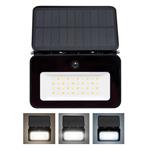 Solight LED solárny reflektor so senzorom, 6W, 660lm, 3CCT, Li-Ion, čierna WL913