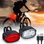 Solight set nabíjacích cyklo svietidiel, 160lm predné, zadné červená, Li-Ion, USB WN47