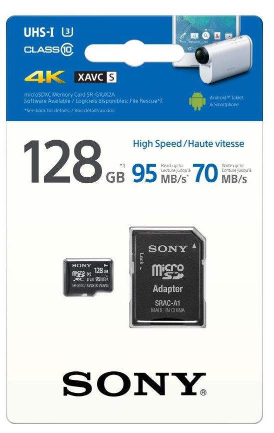 SONY microSD SRG1UXA 128GB, class10, 95MB/s