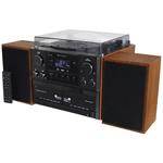 Soundmaster Elite line MCD5600BR/ Gramofon/ CD/ 2x kazeta/ BT/ DAB+/ MP3/ 2x5W/ Hnědo-černá