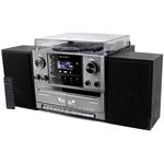 Soundmaster Elite line MCD5600SW/ Gramofon/ CD/ 2x kazeta/ BT/ DAB+/ MP3/ 2x5W/ Stříbrno-černá