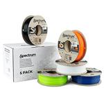 Spectrum 3D filament, Premium PET-G, 1,75mm, 5x250g, 80748, mix Artic White, Deep Black, Lion Orang