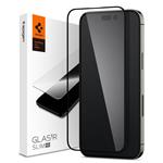 Spigen ochranné sklo GLAS.tR Slim HD pre iPhone 14 Pro Max - Black Frame AGL05209