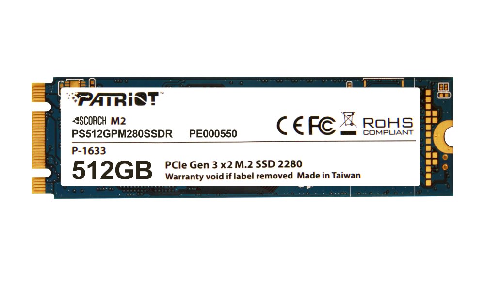 SSD 512GB PATRIOT Scorch M.2 2280 PCIe PS512GPM280SSDR