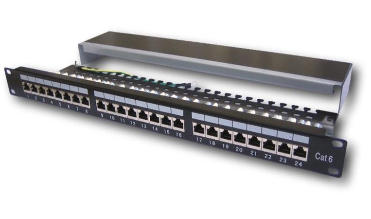 STP Patchpanel, Cat.6, 24-Port s vyvázáním 3121