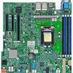 Supermicro 1xLGA1150 (Xeon E3-23xx,i3), C246, 4xDDR4, 8xSATA3, 1xM.2, 1xPCIe4.0 x16, VGA, 4x LAN, IPMI MBD-X12STH-LN4F