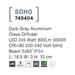 Svietidlo Nova Luce SOHO WALL GREY 2 nástenné veľké 740404