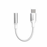 SWISSTEN AUDIO ADAPTÉR TEXTILE USB-C (samec) / 3,5mm AUX 0,15 M BÍLÝ (nahrazuje 73501302) 73502312