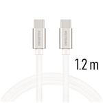 SWISSTEN DATA CABLE USB-C / USB-C TEXTILE 1,2M SILVER 71527203