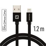 SWISSTEN DATA CABLE USB / LIGHTNING MFi TEXTILE 1,2M BLACK 71524201