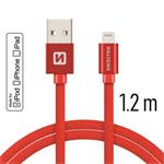 SWISSTEN DATA CABLE USB / LIGHTNING MFi TEXTILE 1,2M SILVER 71524206