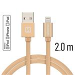 SWISSTEN DATA CABLE USB / LIGHTNING MFi TEXTILE 2,0M GOLD 71524304