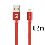 SWISSTEN DATA CABLE USB / LIGHTNING TEXTILE 0,2M RED 71523106