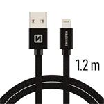 SWISSTEN DATA CABLE USB / LIGHTNING TEXTILE 1,2M BLACK 71523201