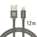 SWISSTEN DATA CABLE USB / LIGHTNING TEXTILE 1,2M GREY 71523202