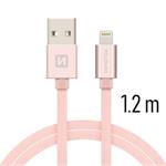 SWISSTEN DATA CABLE USB / LIGHTNING TEXTILE 1,2M PINK 71523205