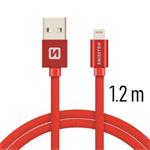 SWISSTEN DATA CABLE USB / LIGHTNING TEXTILE 1,2M RED 71523206