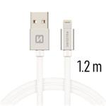 SWISSTEN DATA CABLE USB / LIGHTNING TEXTILE 1,2M SILVER 71523203