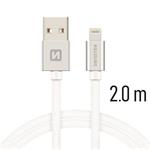 SWISSTEN DATA CABLE USB / LIGHTNING TEXTILE 2,0M SILVER 71523303