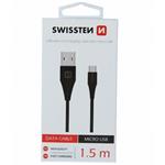 SWISSTEN DATA CABLE USB / MICRO USB 1,5 M ČERNÝ (6,5mm) 71504301