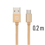 SWISSTEN DATA CABLE USB / MICRO USB TEXTILE 0,2M GOLD 71522104